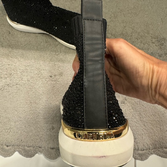 Carvela BNWOT size 39 (8 - 8.5) sparkle pull on ankle running shoe never worn - Picture 5 of 13